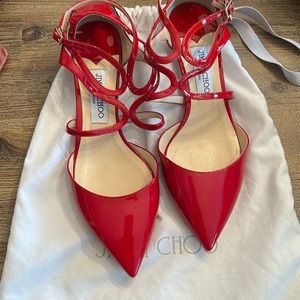 Jimmy Choo patent leather kitten heels